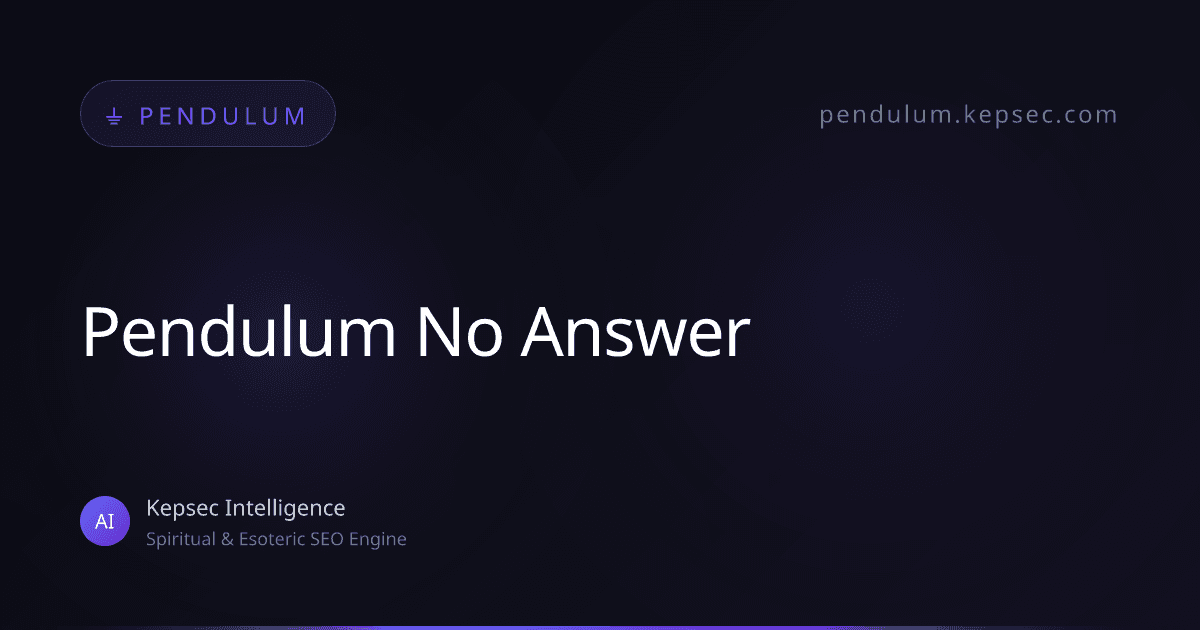pendulum no