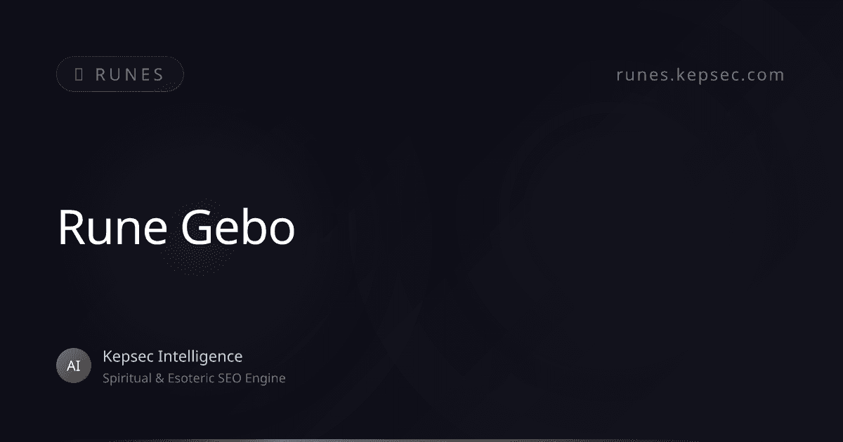 runes gebo
