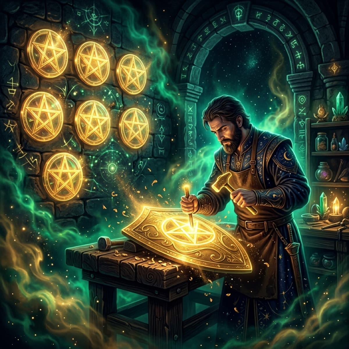 tarot eight of pentacles